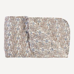 Kate Quinn Floral Blanket - Brown and Blue